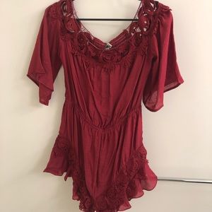 Off shoulder romper